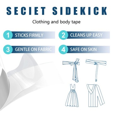 ЛЕНТА ДВУХСТОРОННЯ ОДЕЖДНАЯ ПРОЧНЫЕ ПРОЗРАЧНЫЕ ЗАПЛАТЫ ДЛЯ КОЖИ ТЕЛА 80 ШТ.