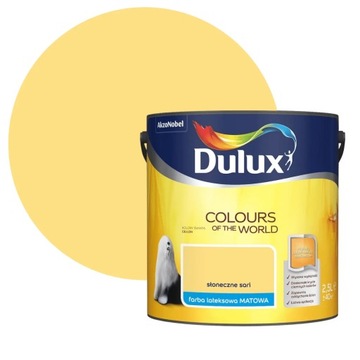 DULUX KOLORY ŚWIATA FARBA LATEKSOWA ŚCIENNA Słoneczne Sari 2,5L