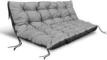 Садовая подушка 120x50 см для скамейки-качалки из поддона, водонепроницаемая, серая