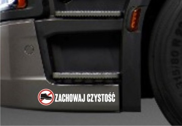 Наклейка на дисплей грузовика KEEP CLEAN, 28 см