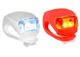 LED ВЕЛОСИПЕДНАЯ ФОНАРЬ ПЕРЕДНЯЯ ЗАДНЯЯ 2шт + БАТАРЕИ