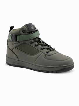 Buty męskie sneakersy za kostkę T317 khaki 42