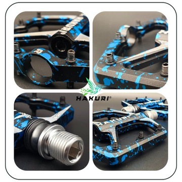 АЛЮМИНИЕВАЯ ПЛАТФОРМА велосипедные ПЕДАЛИ 16 контактов +3 подшипника LIGHT HAKURI