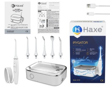 IRYGATOR DO ZĘBÓW DENTYSTYCZNY Jamy Ustnej Duży 450ml Mobilny 6dysz HAXE