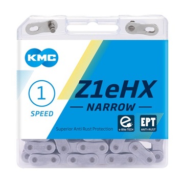 Łańcuch rowerowy KMC Z1eHX EPT WĄSKI 1/2'x3/32' 128 ogniw E-BIKE BOX SPINKA