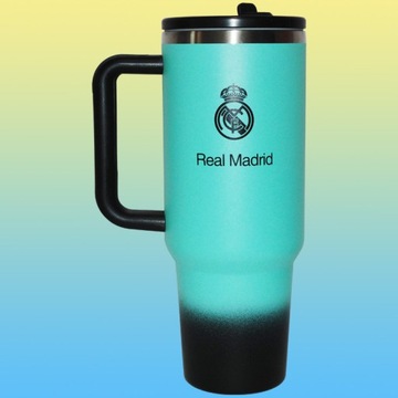 REAL MADRYT DUŻY BIDON KUBEK TERMICZNY Z RĄCZKĄ TERMOS 1200 ml Z LOGO