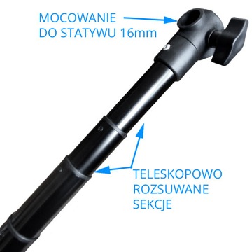 КОМПЛЕКТ ДЛЯ МОНТАЖА ФОНОВ СО СКЛАДНОЙ ТЕЛЕСКОПИЧЕСКОЙ ШТАНГОЙ 230x305 ЗАЖИМЫ