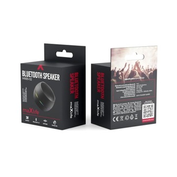 Bluetooth-динамик Maxlife MXBS-02 3 Вт со светодиодной подсветкой, черный