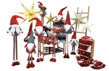 Санта гном Рождественский гном сидячий 50 см красный