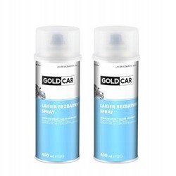 Zestaw dwóch sztuk - Lakier bezbarwny w sprayu Goldcar 400ml