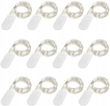 12x LAMPKI MICRO DRUCIKI 20 LED MIKRO NA BATERIE
