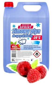 ZIMOWY PŁYN DO SPRYSKIWACZY 5L -20C MALINOWY