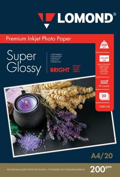 Fotopapier Lomond A4 SUPER BŁYSZCZĄCY 200g 20szt