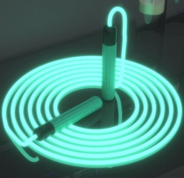 ŚWIECACA SKAKANKA LED 275cm REGULACJA RÓŻOWA