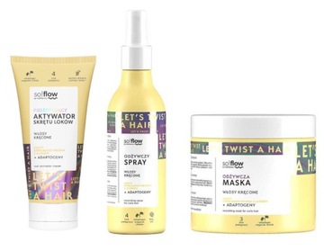SO!FLOW ZESTAW WŁOSY KRĘCONE AKTYWATOR + SPRAY + MASKA