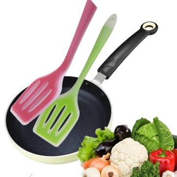 SILIKONOWA ŁOPATKA SZPATUŁKA Z OTWORAMI 31CM MIX