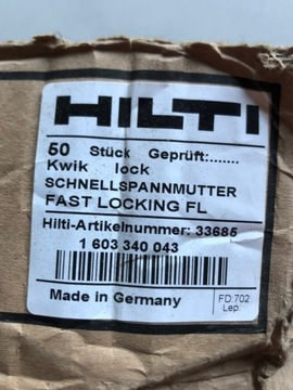 Быстрозажимная гайка HILTI SDS click click