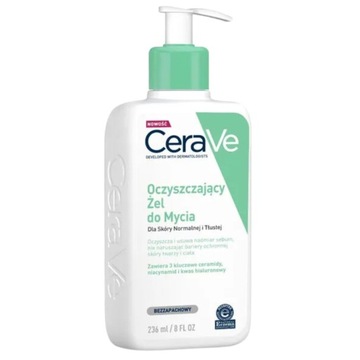 CERAVE Oczyszczający Żel do Mycia dla skóry normalnej i tłustej 236 ml
