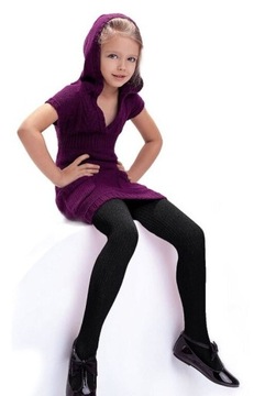Knittex rajstopy dziecięce AGATKA wiskoza rozmiar 140/146 NERO