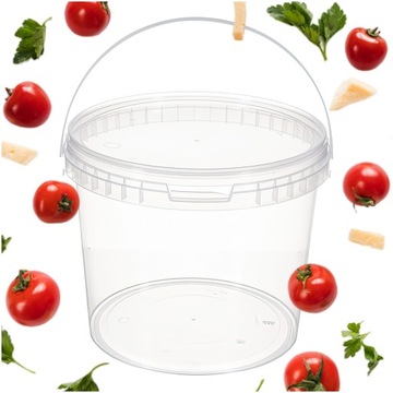 WIADRO WIADERKO PLASTIKOWE 5L Z POKRYWKĄ ATEST Przezroczyste Plomba 5 L