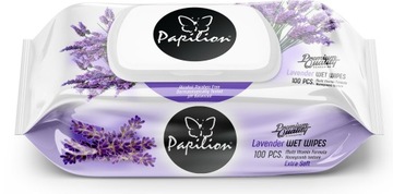 PAPILION LAVENDER CHUSTECZKI NAWILŻANE LAWENDA 100 szt