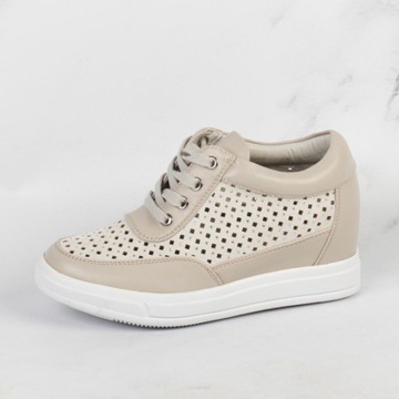 Białe sneakersy damskie M.Daszyński Sa143-15 r37
