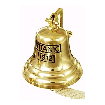 Dzwon okrętowy dzwonek na jacht mosiądz 19 cm Titanic 1912