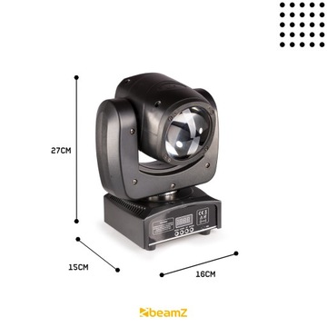 Подвижная голова с мощным светодиодным лучом RGBW DMX Beamz