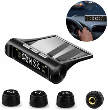 4 ДАТЧИКА ДАВЛЕНИЯ В ШИНАХ TPMS SOLAR LCD