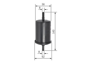 FILTR PALIVA BOSCH 106 206 207 3008 306 307 308