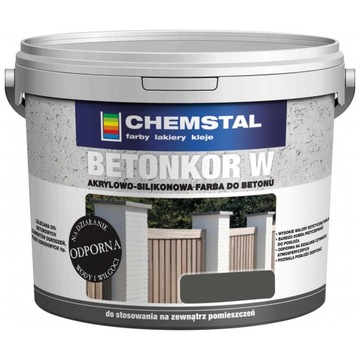 Farba do betonu BETONKOR W CHEMSTAL Grafit 3L