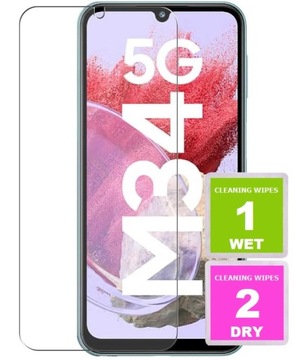 Кожаный чехол-кошелек-кошелек для Samsung Galaxy M34 5G / A25 5G + 9H GLASS