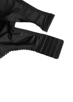 Черный нейлоновый пояс для подвязок Charmzi Nicole Vintage Retro S/M