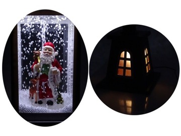 Рождественское украшение Фонарь Снег Дом Санта-Клауса 2в1 Колядки огней
