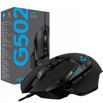 Logitech G502 Hero - Mysz przewodowa gamingowa optyczna 25600DPI LIGHTSYNC