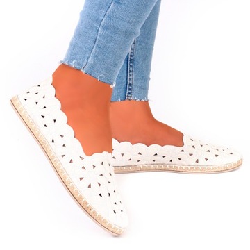 ESPADRYLE ELEGANCKIE DAMSKIE TENISÓWKI HAFTOWANE