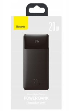 WYDAJNY DUŻY I MOCNY POWERBANK BASEUS 30000MAH 20W