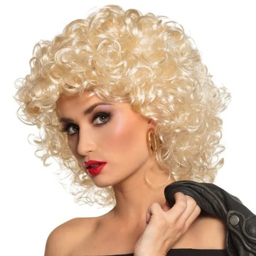 PERUKA GREASE BLOND KRĘCONE LOCZKI LOKI