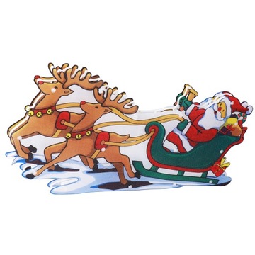 Светодиодный рождественский свет в санях с узором Санта-Клауса