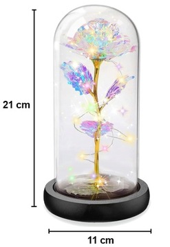 ВЕЧНАЯ РОЗА ПОД ЗАКРЫТЫМ ХРУСТАЛОМ СВЕТОДИОДНЫЙ ПОДАРОК ​​НА ДЕНЬ СВЯТОГО ВАЛЕНТИНА, ДЕНЬ МАТЕРИ WR1