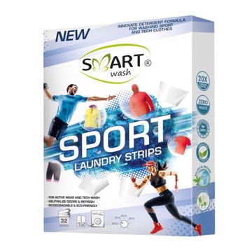 SMART WASH DETERGENT DO PRANIA W LISTKACH 32 SZT. ODZIEŻ SPORTOWA