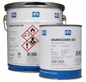 Farba okrętowa, epoksydowa, podkładowa Sigmacover 280 redbrown 20l