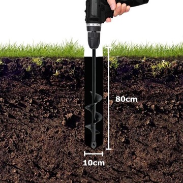 АВТОРСКИЙ БУР ДЛЯ ПОЧВЫ ДЛЯ ПОСАДКИ ДЕРЕВЬЕВ НА БУРЕ 10 Х 80 СМ