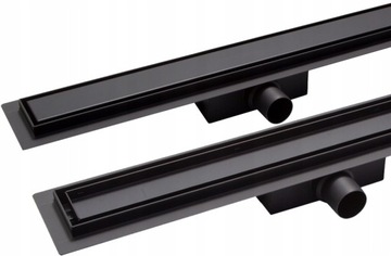 SANITLINE Линейный слив LOW MATT BLACK 70см 2в1