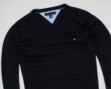 Tommy Hilfiger sweter męski Regular Fit v-neck granatowy MW0MW30956-DW5 S