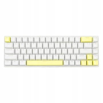 KLAWIATURA MECHANICZNA 60% RGB BIAŁY ŻÓŁTY LED