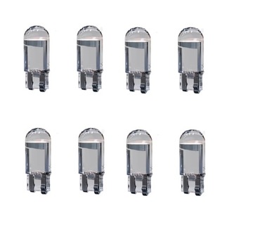 8x Żarówka LED W5W T10 COB TRANSPARENTNA
