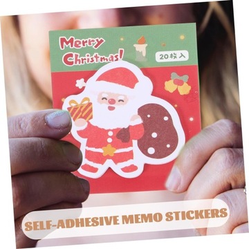 4 Świąteczne Karteczki Samoprzylepne Pamiętniki z Wakacji Pamiętnik Świątec