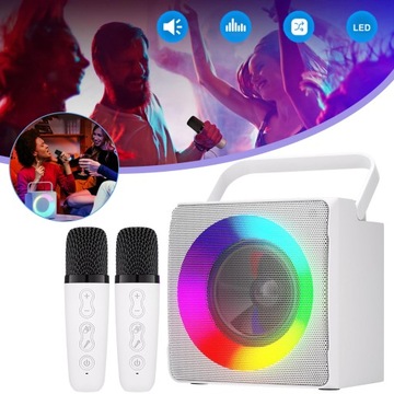 BEZPRZEWODOWA MASZYNA DO KARAOKE, Z 2 MIKROFONAMI, URZĄDZENIE DO KARAOKE