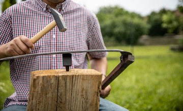 Молоток для косы 0,5 кг, плоская головка, набор для забивания косы